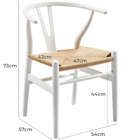 Wishbone discount white chair